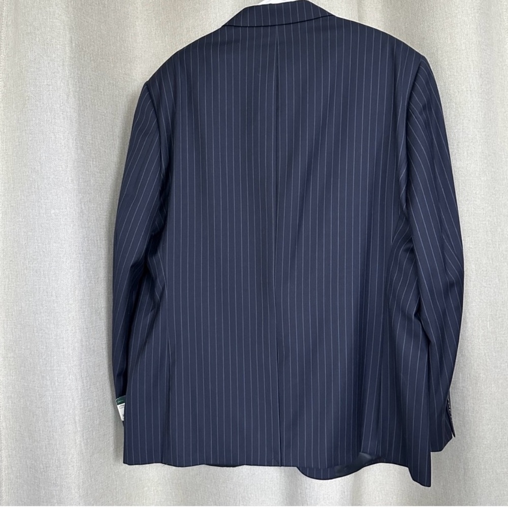 Ralph Lauren NWT Wool Blend Ultra Flex Navy Blue Pinstripe Sport Blazer - Picture 4 of 8
